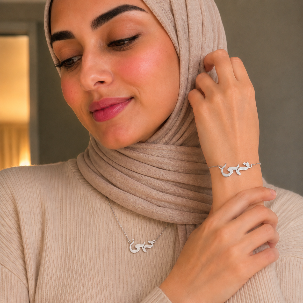 Name Necklace + Bracelet Set