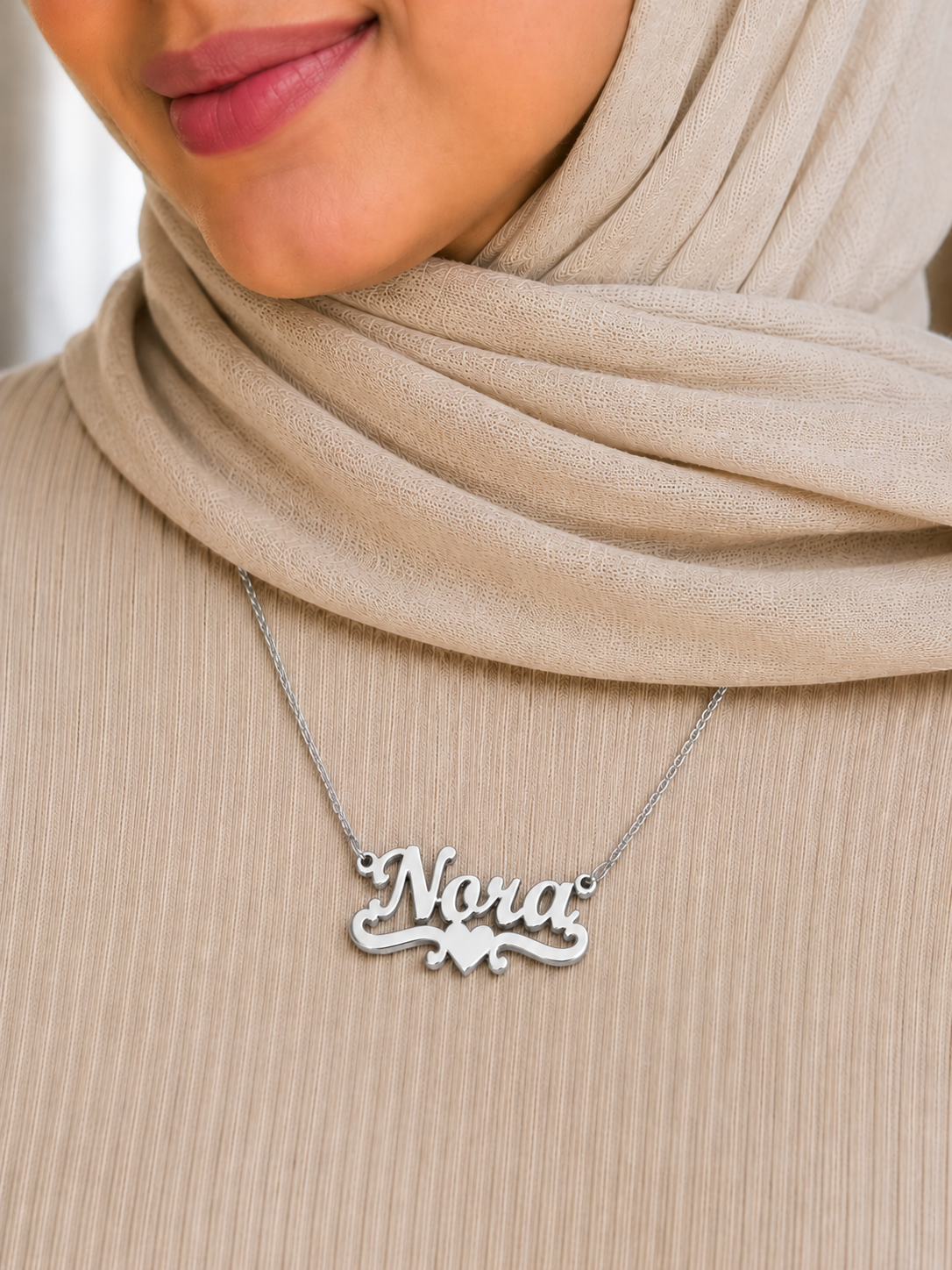 Angel Heart Name Necklace