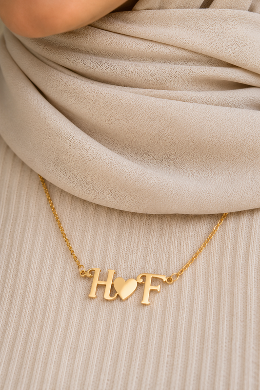 Couple Letters Necklace