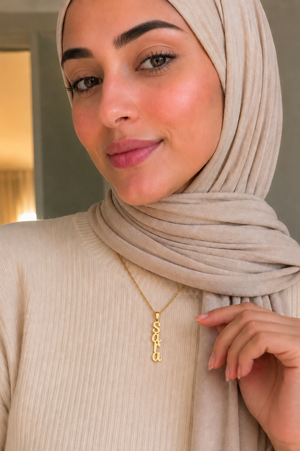 Vertical Name Necklace