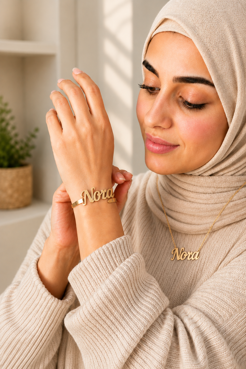 Name Necklace + Bracelet Set