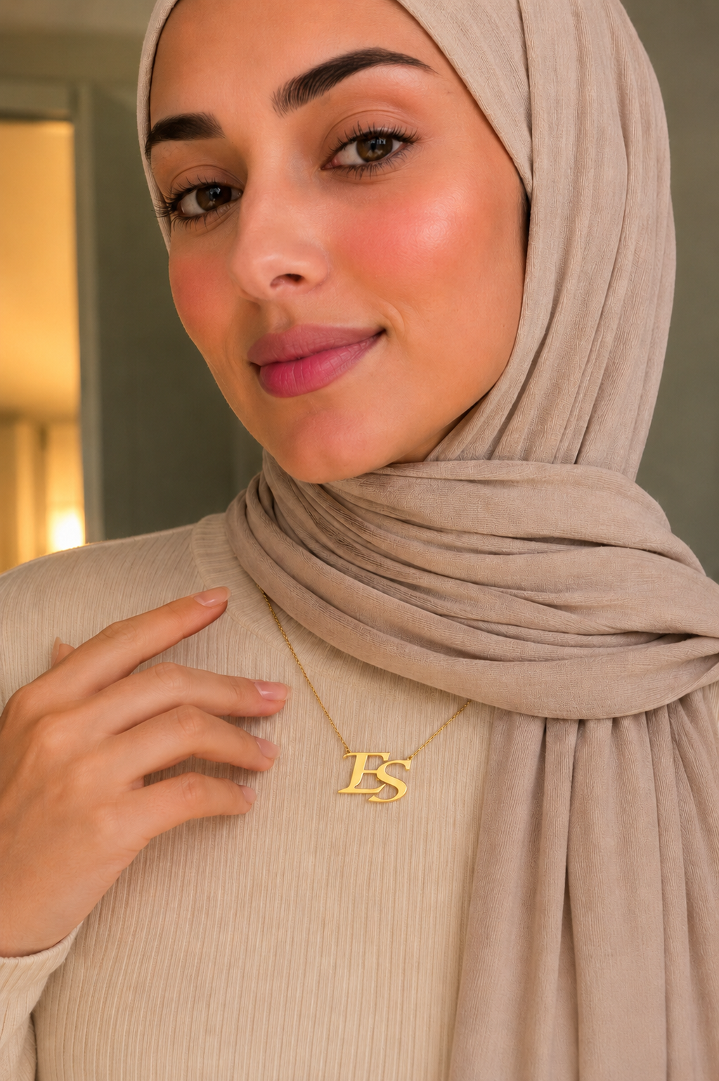 Double letter necklace