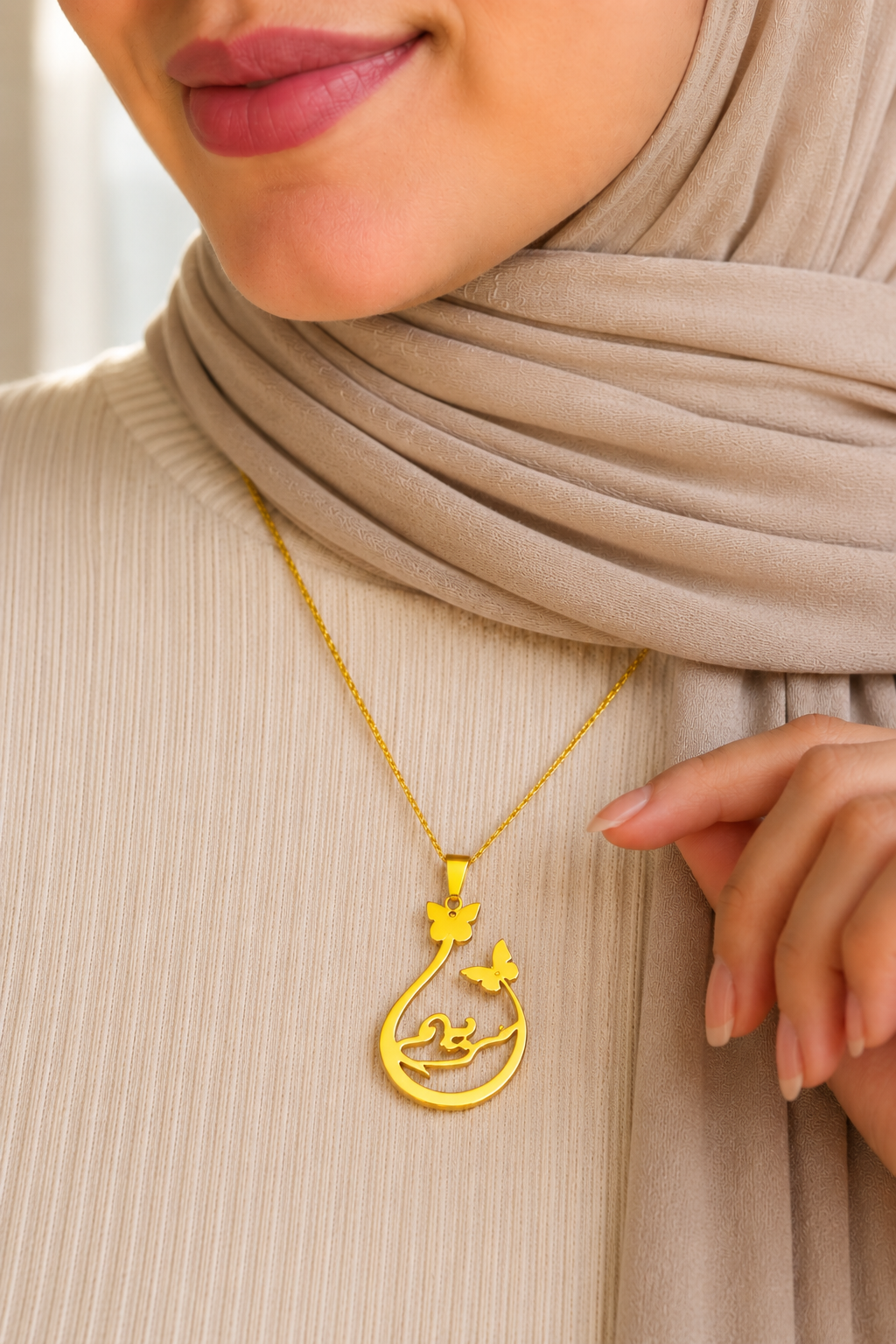 Butterfly Drop Necklace