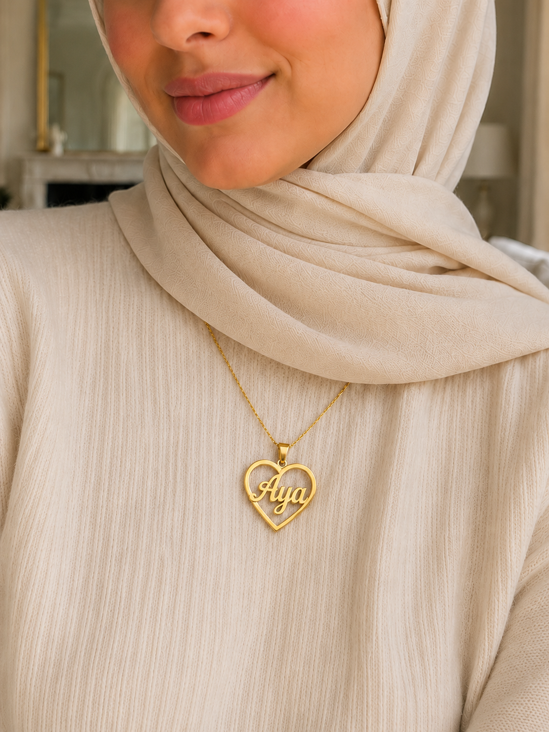 Name Inside Heart Necklace