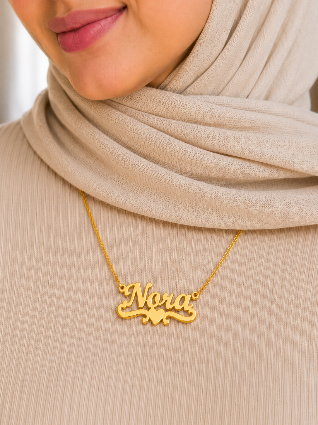 Angel Heart Name Necklace