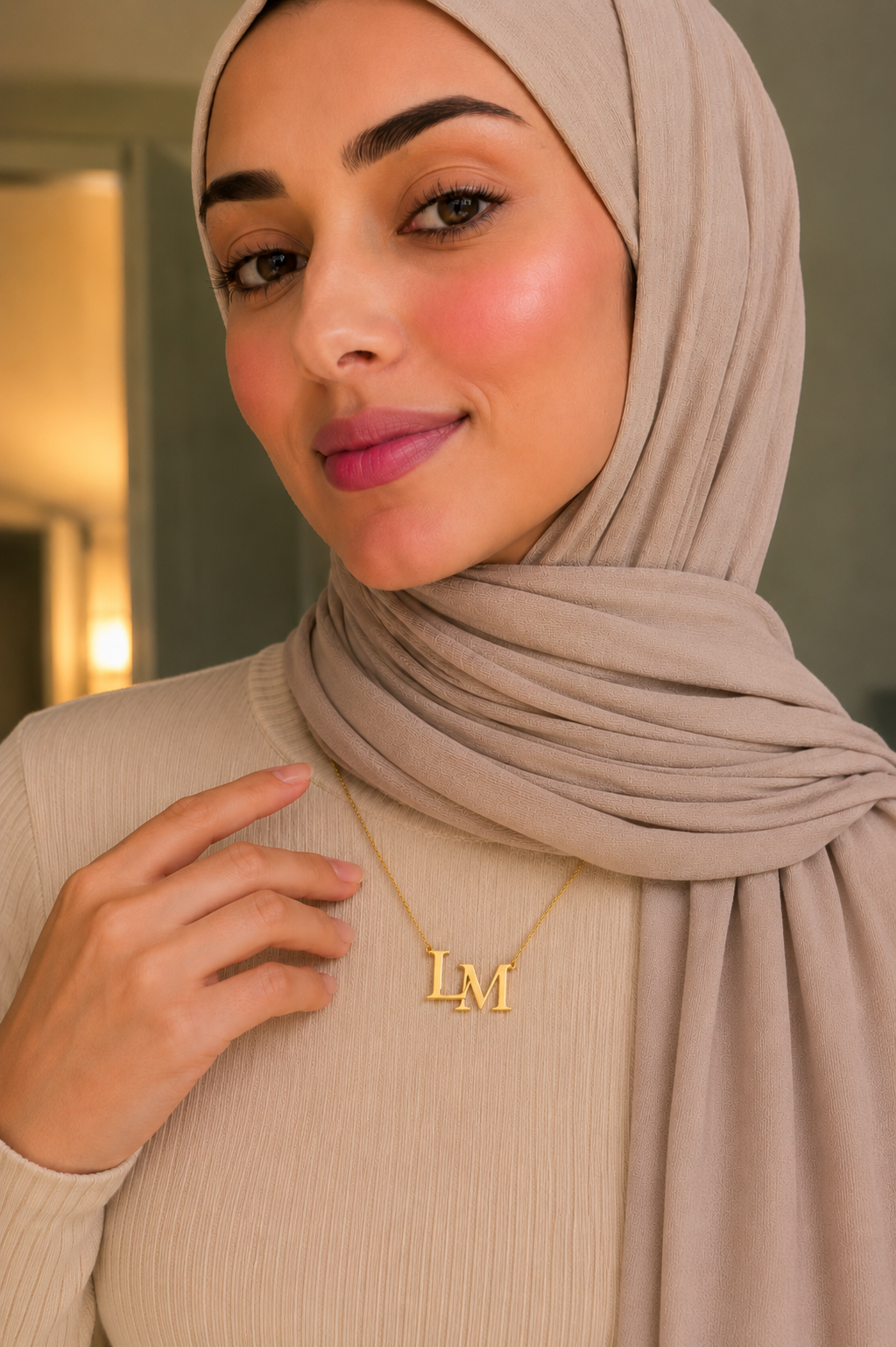 Double letter necklace