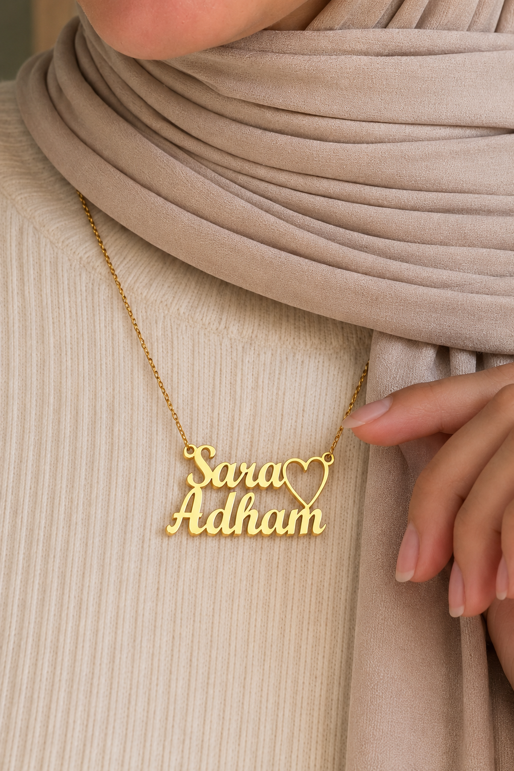 Double name necklace