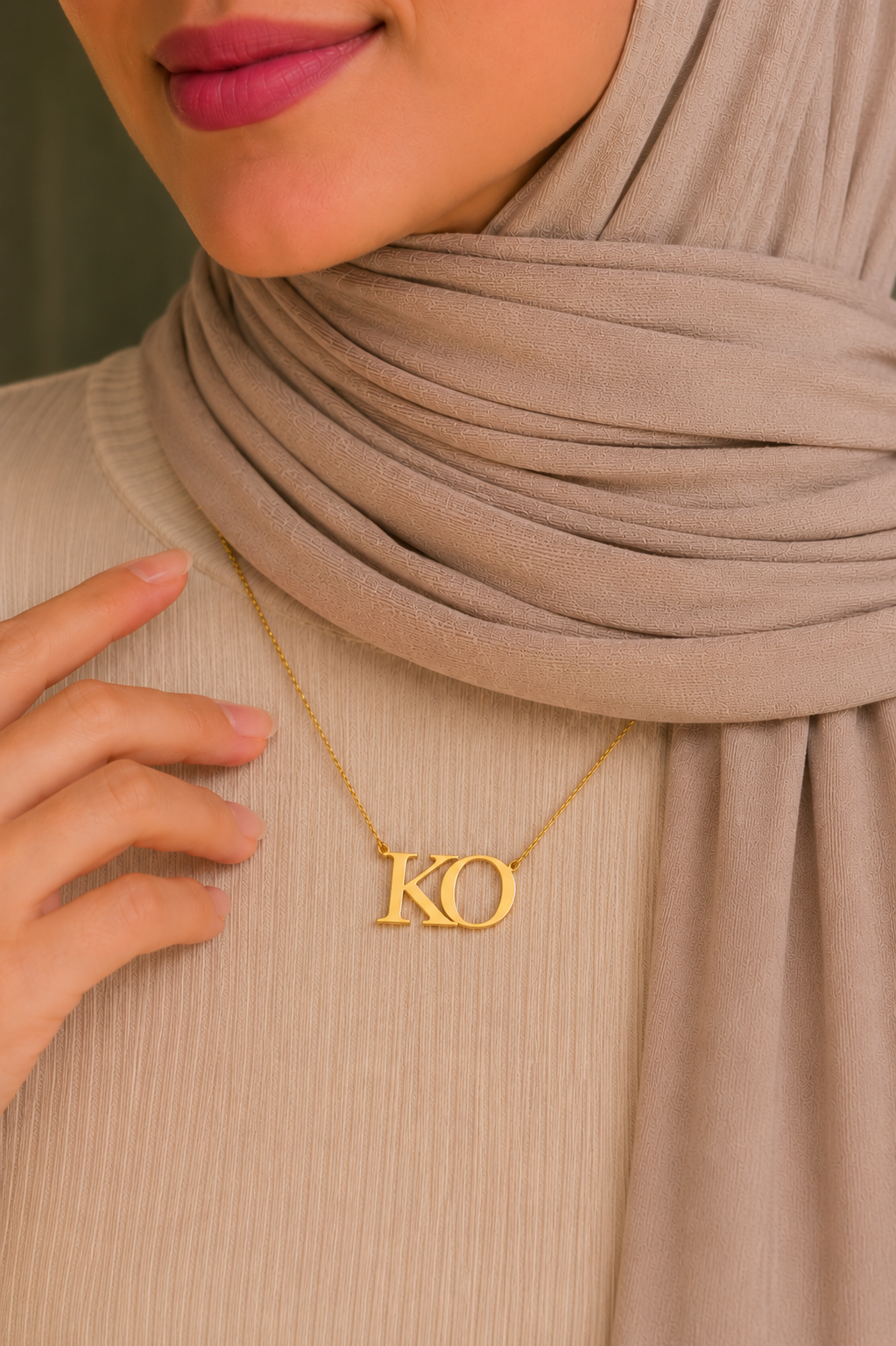 Double letter necklace