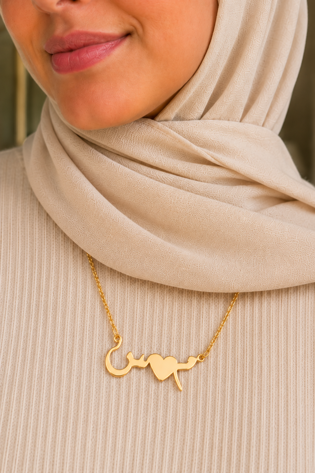 Couple Letters Necklace