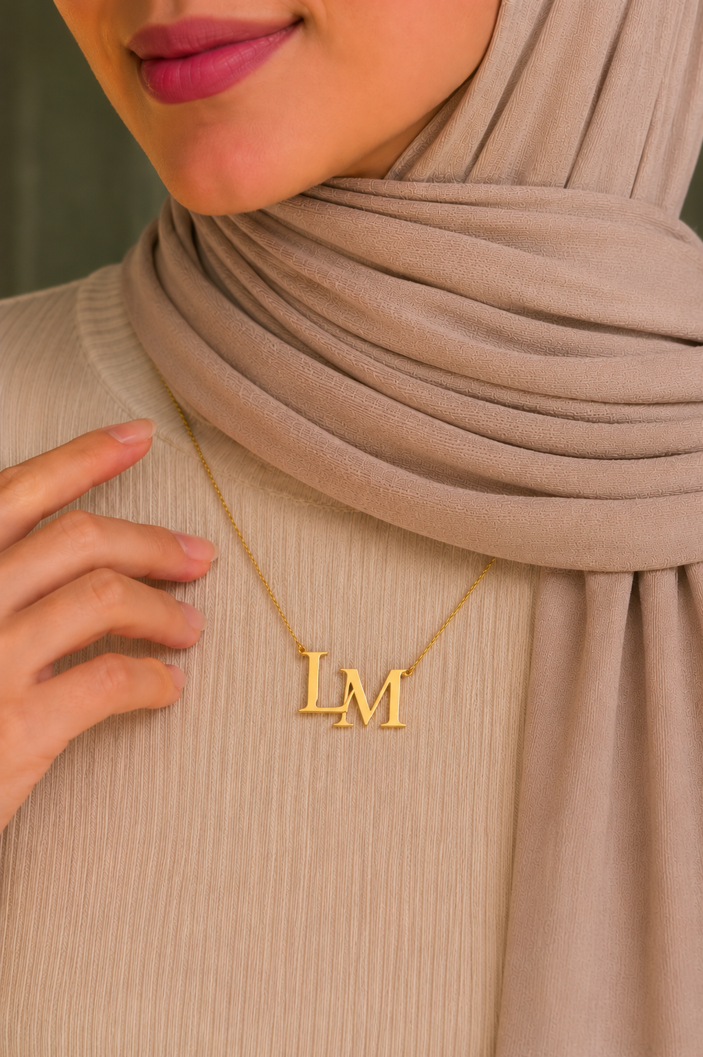 Double letter necklace