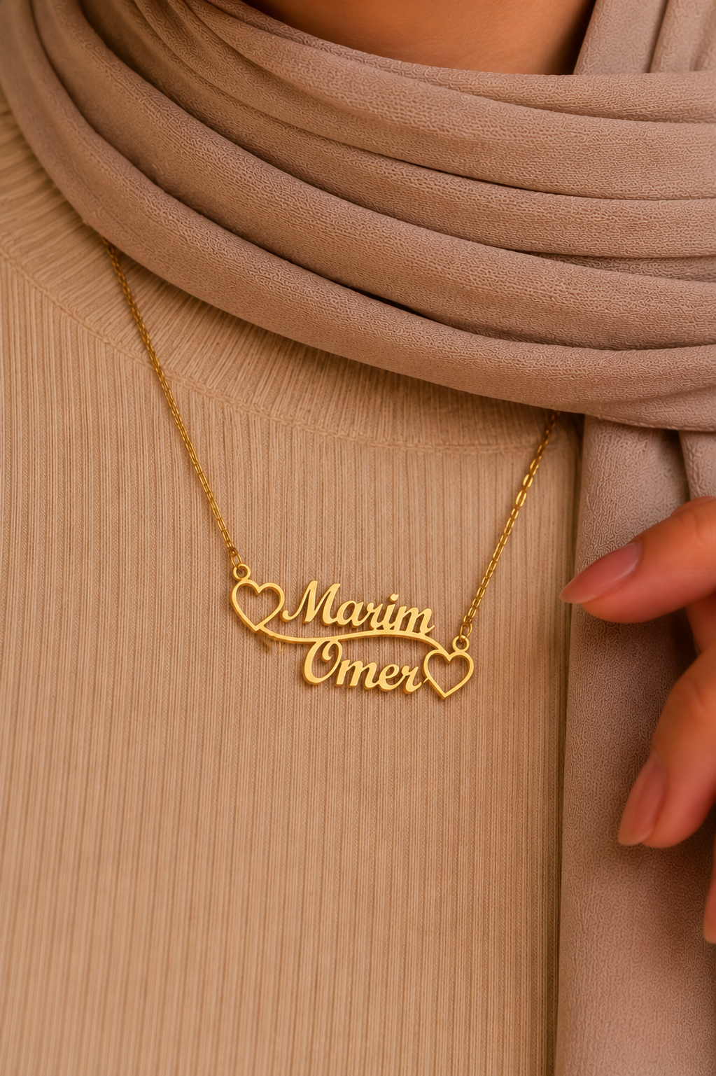 Couple Names Necklace