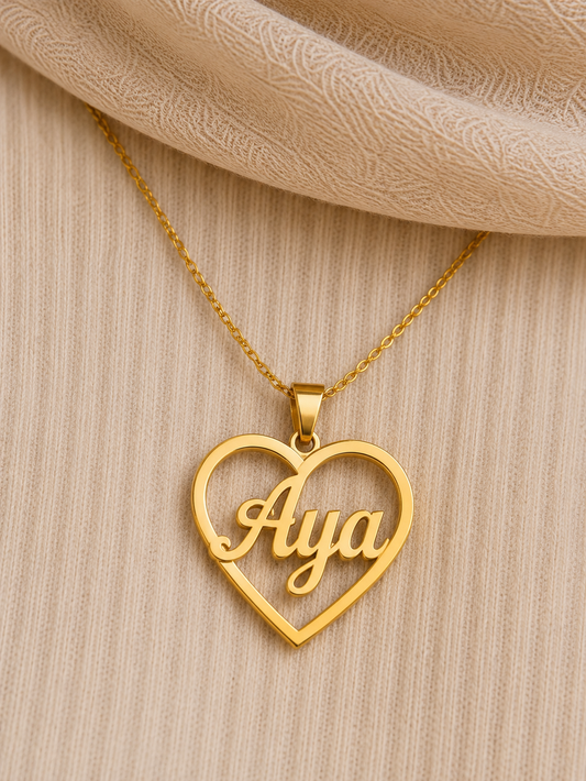 Name Inside Heart Necklace