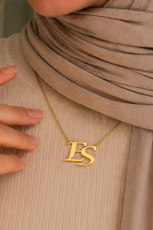 Double letter necklace