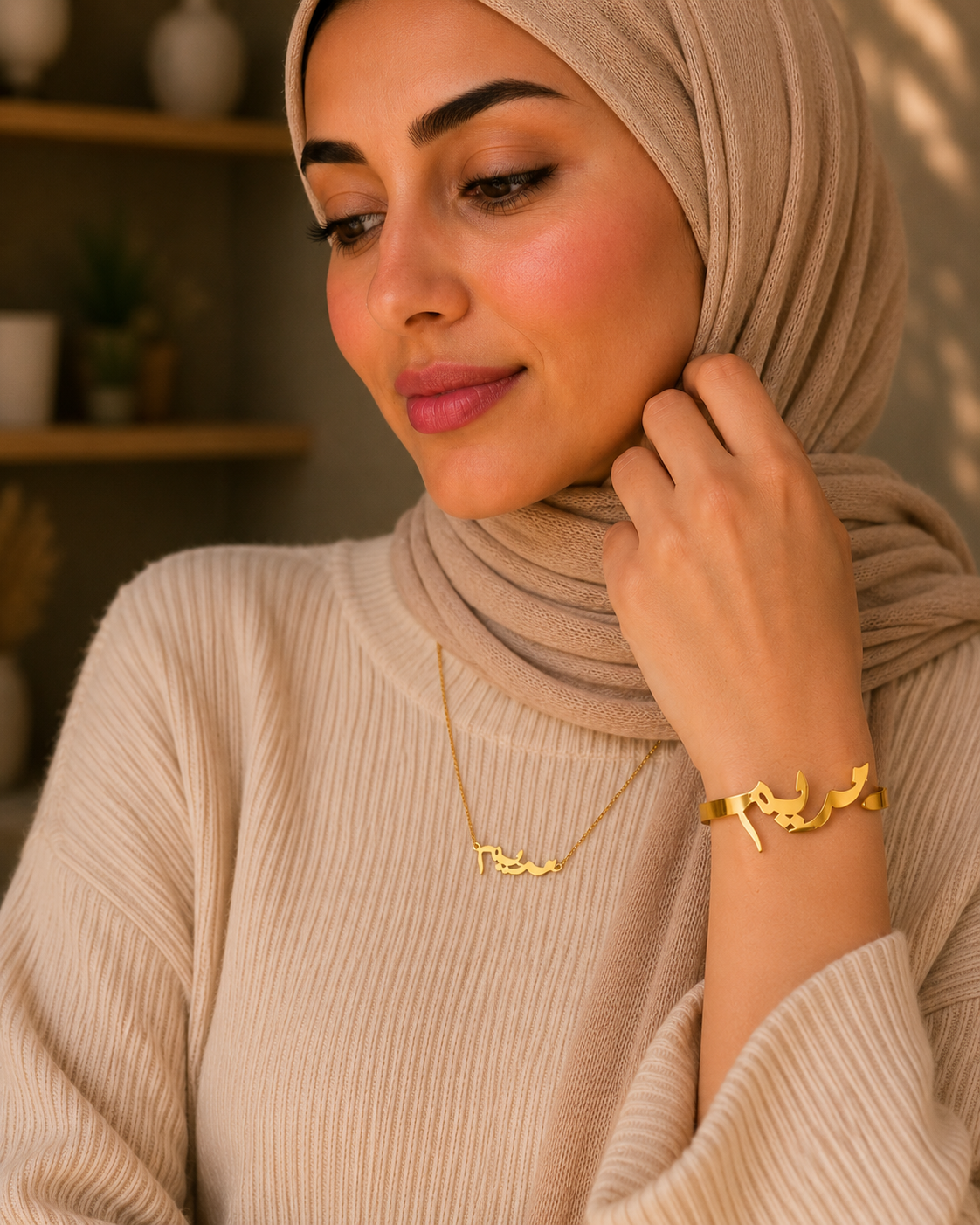 Name Necklace + Bracelet Set