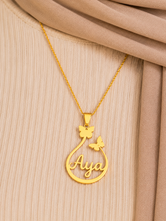Butterfly Drop Necklace