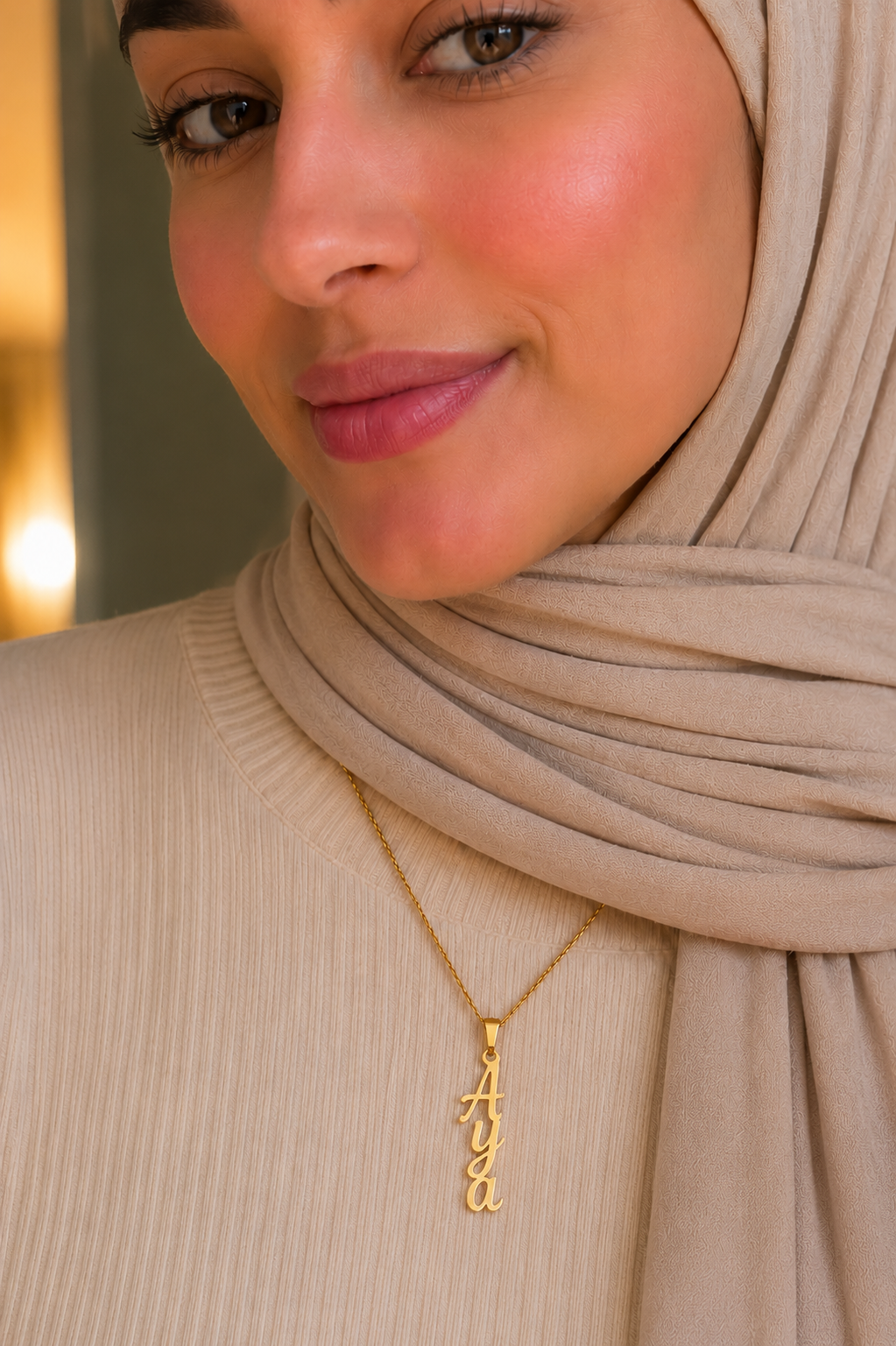 Vertical Name Necklace