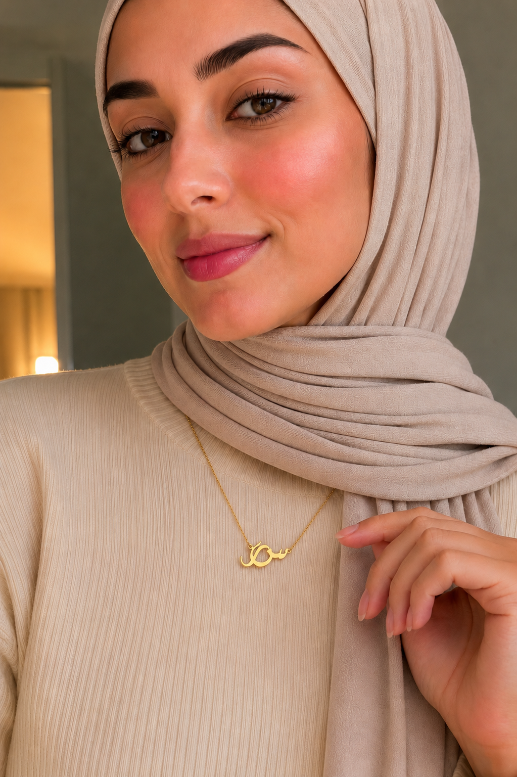 Double letter necklace
