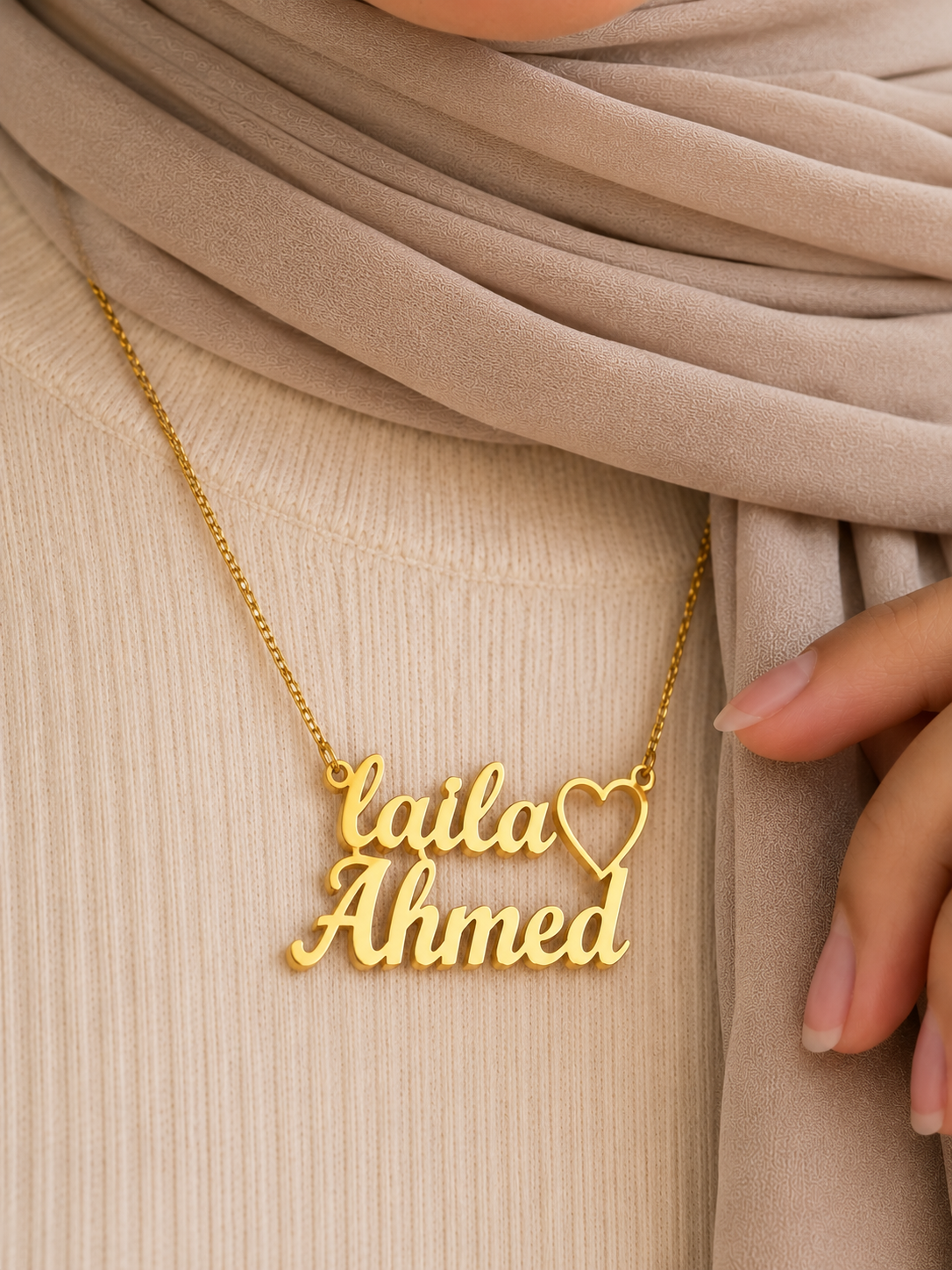 Double name necklace