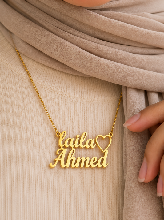 Double name necklace