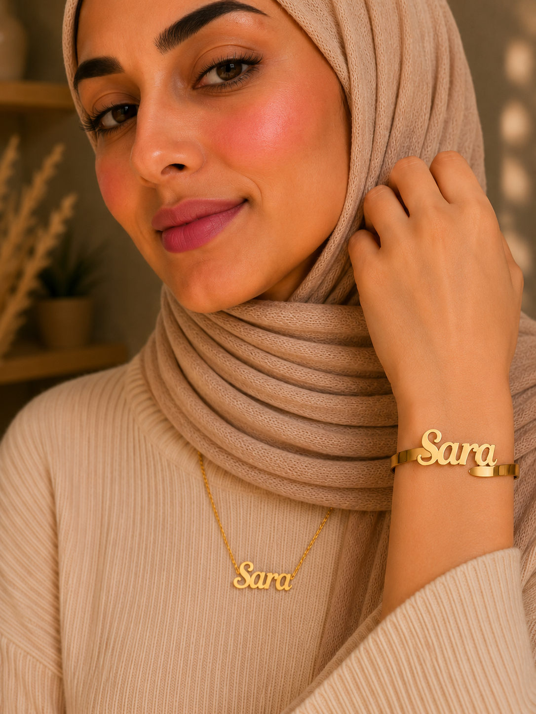 Name Necklace + Bracelet Set